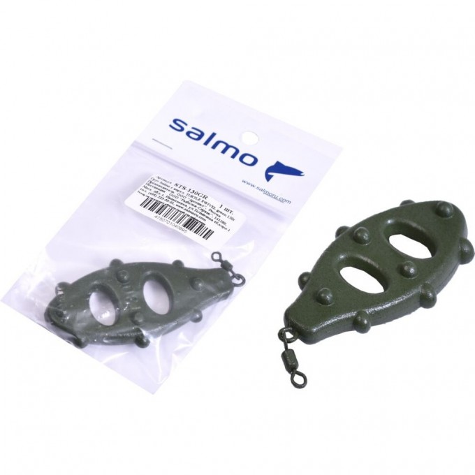 Груз SALMO с вертлюгой Turtle Swivel green 130г STS-130GR