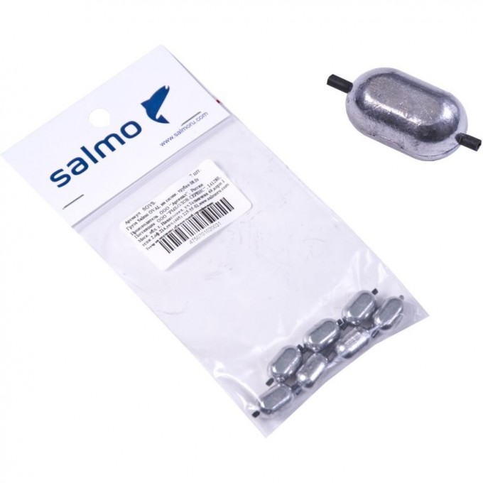 Груза SALMO Oval на силиконовой трубке 06.0г 7шт SOVS-0060