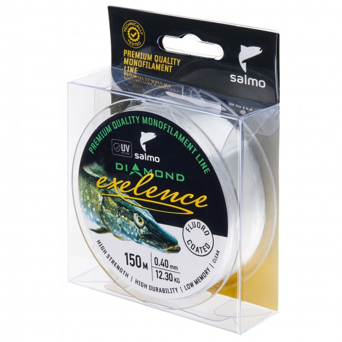 Леска монофильная SALMO DIAMOND EXELENCE FLUORO COATED Clear 150/040 4034-040