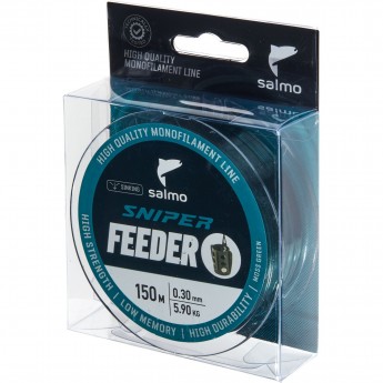 Леска монофильная SALMO SNIPER FEEDER MOSS GREEN 150/030 Леска монофильная SALMO SNIPER FEEDER MOSS GREEN 150/030